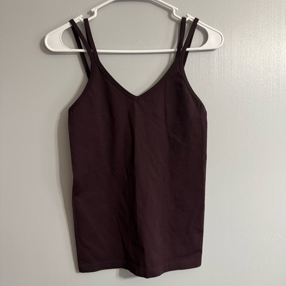 3/$32 Helmut Lang Double Strap Deep Purple Cami Top Size Medium - Picture 1 of 5